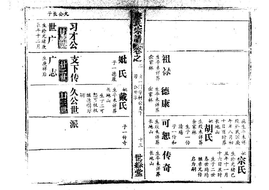 钞姓辈分排行世系表