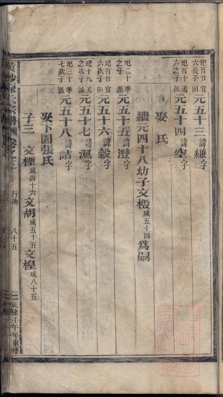 咸宁钱氏家谱南阳