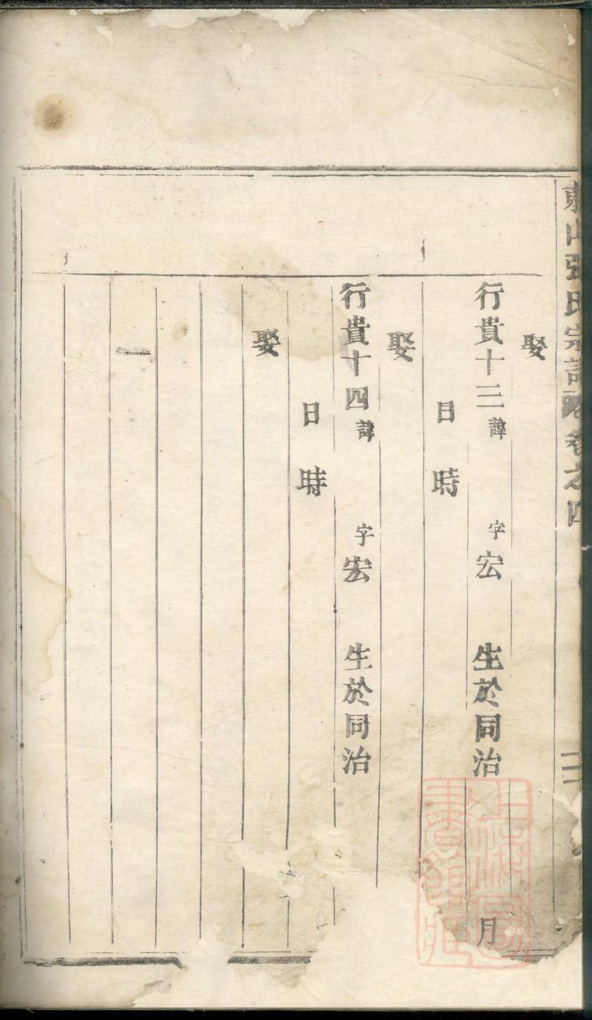 繁姓辈分排行世系表
