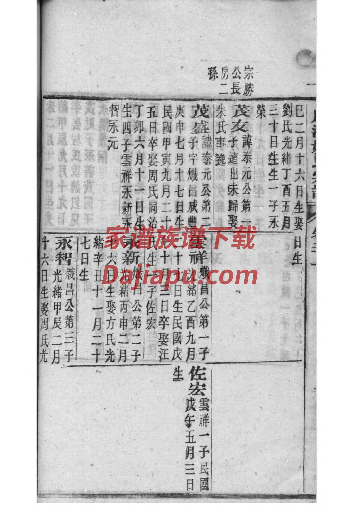卜氏族谱108字辈
