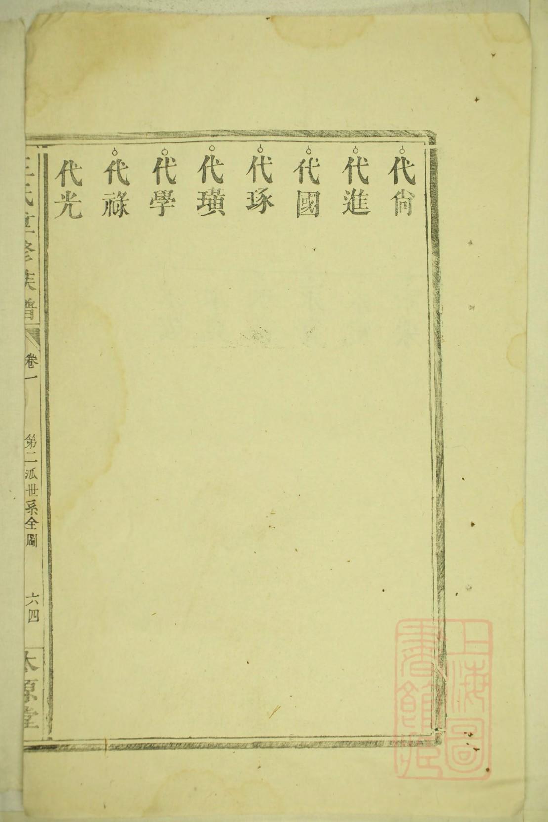索氏族谱字辈大全