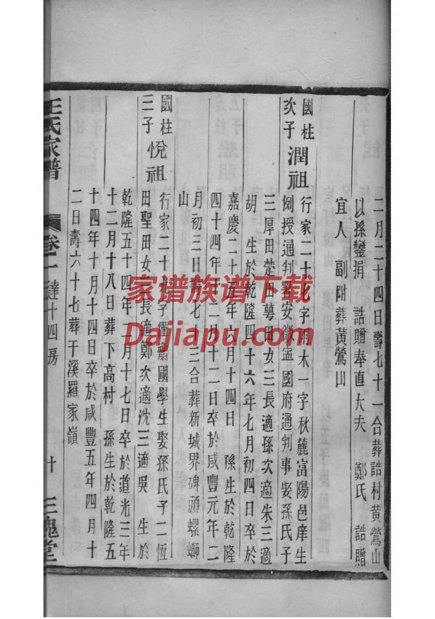 名人家谱