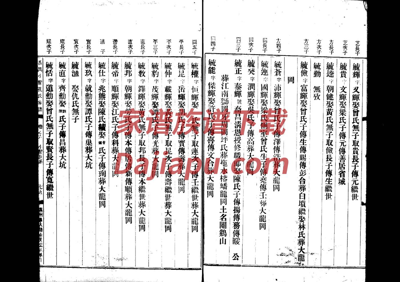 苌姓族谱字辈排行