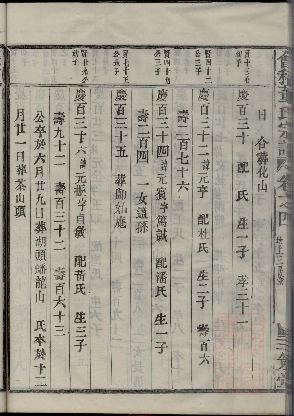 现代家谱个人简历