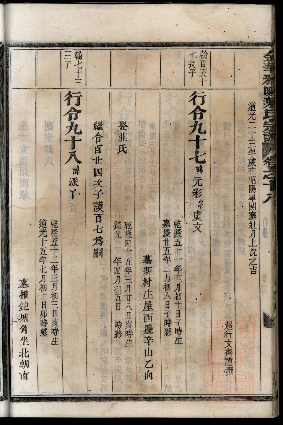 贾姓家谱字辈