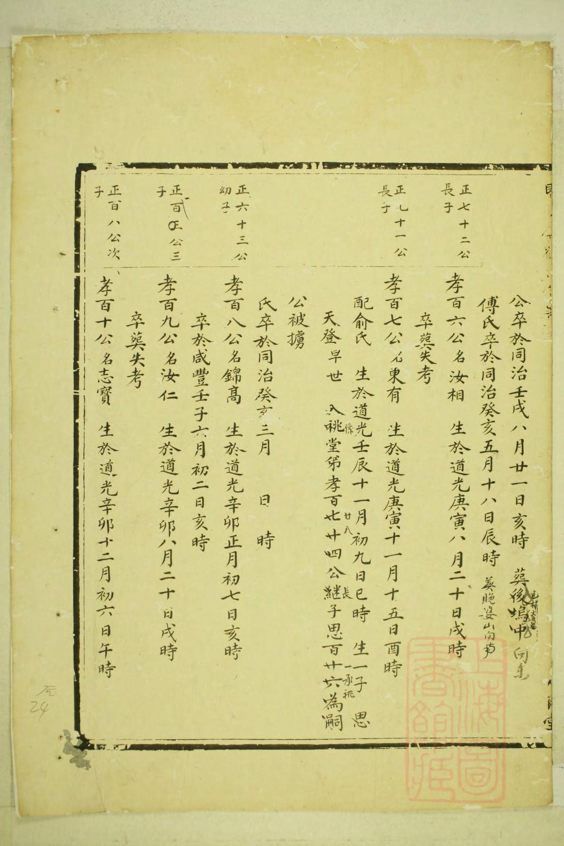 寻姓族谱字辈大全