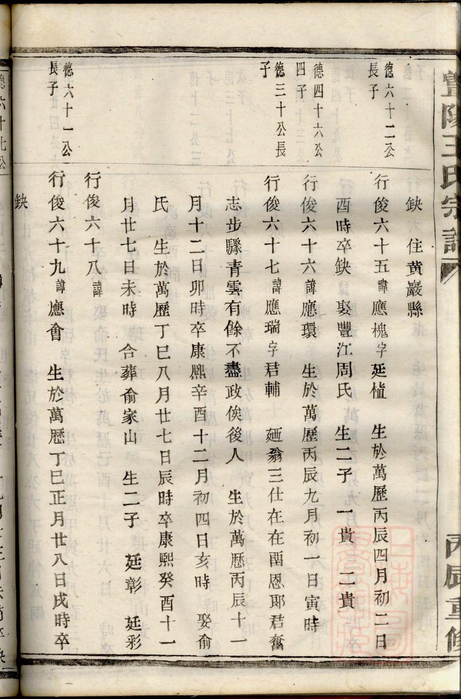 聚馆刘氏家谱元字辈