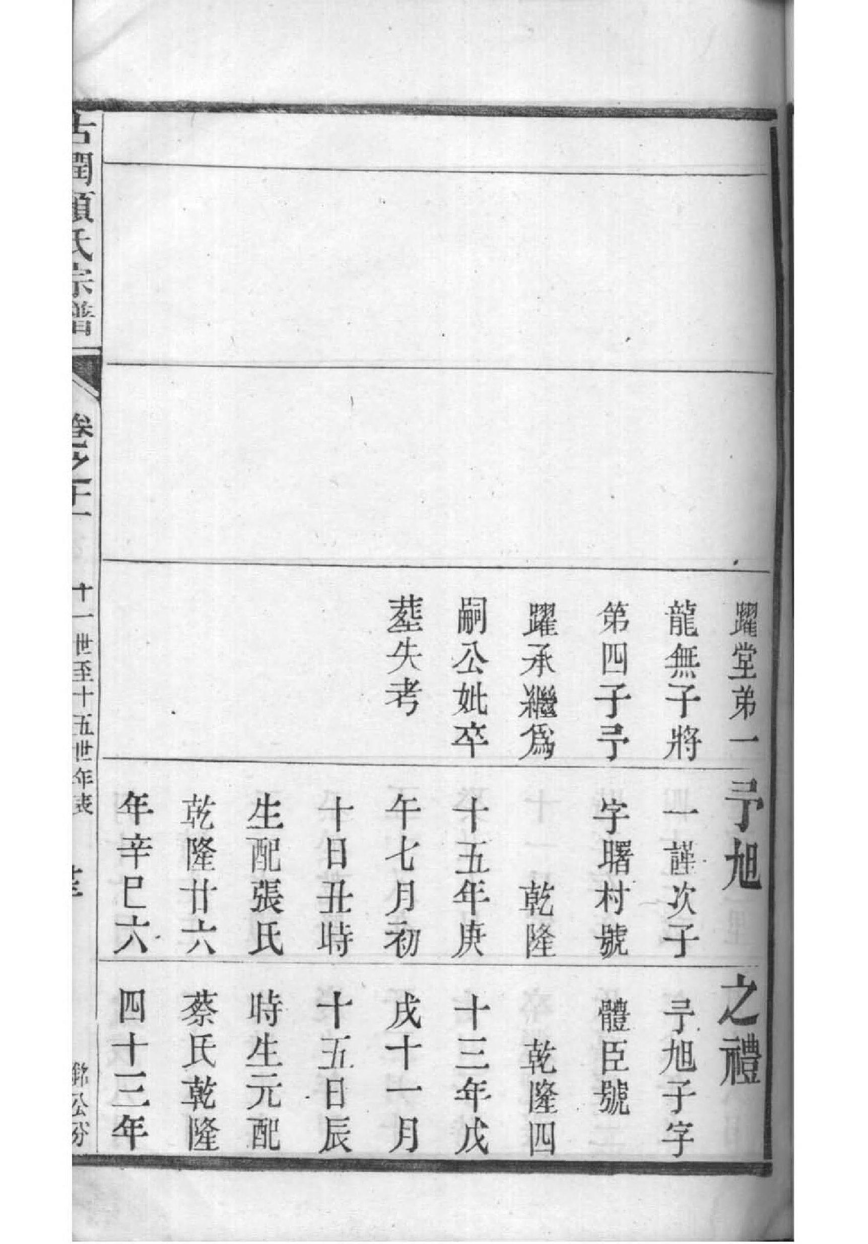 家谱成员信息表