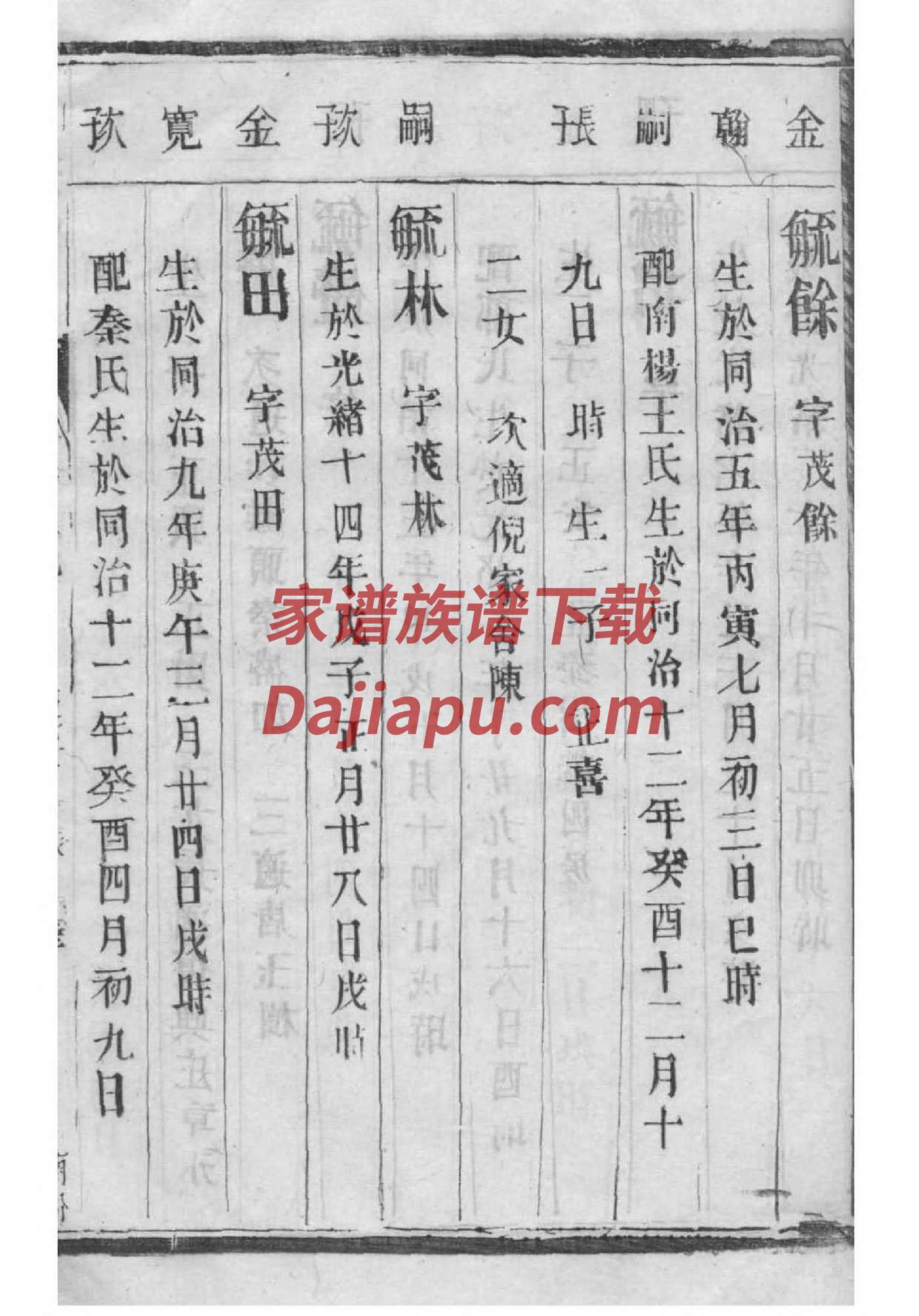 盛姓家谱