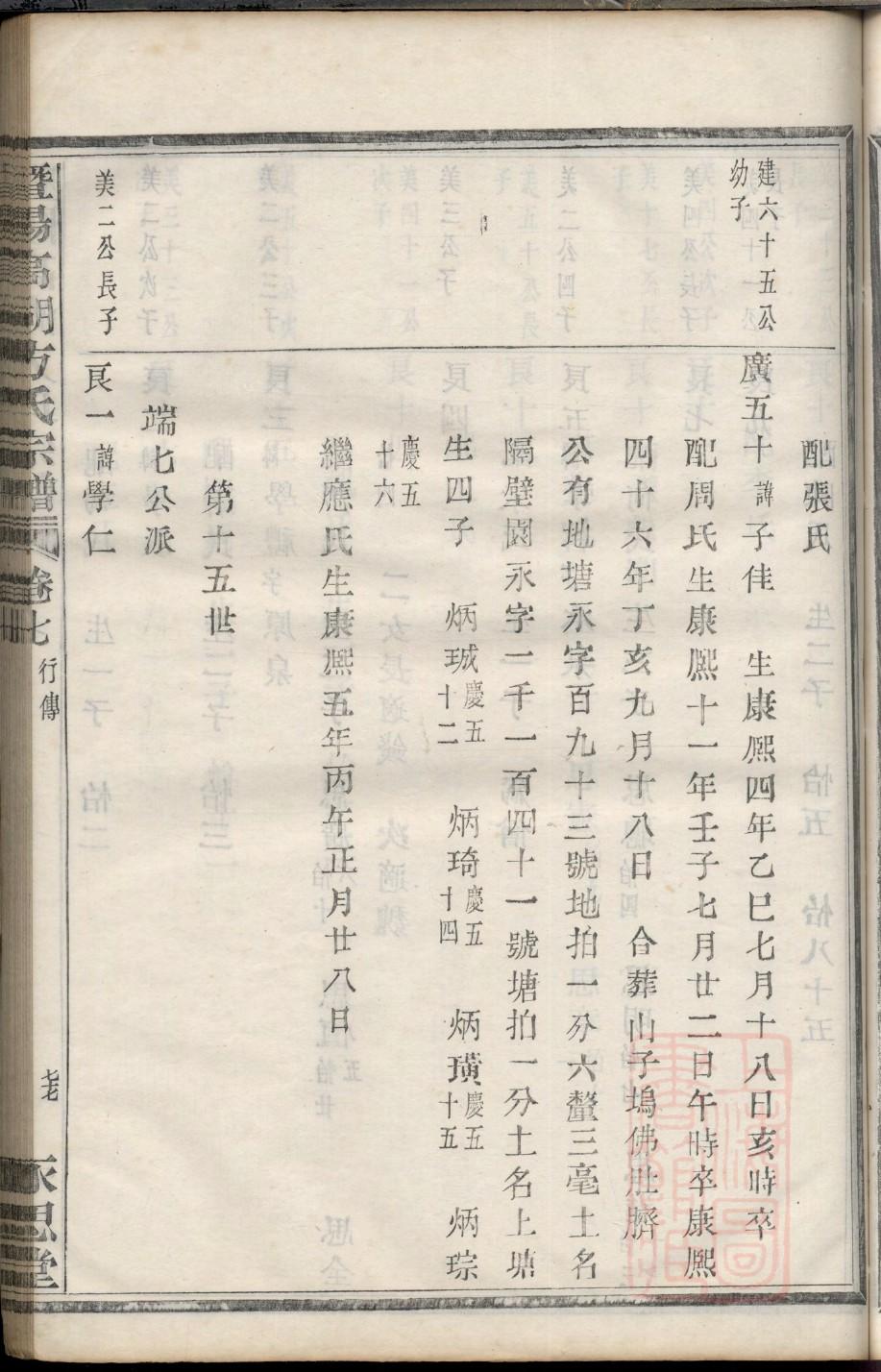温岭陈氏米合世才家谱