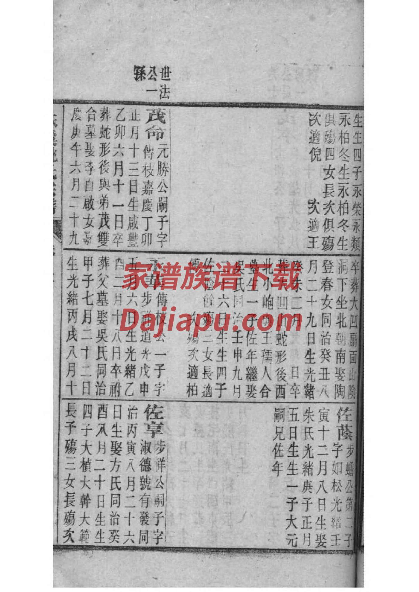 武氏家谱字辈