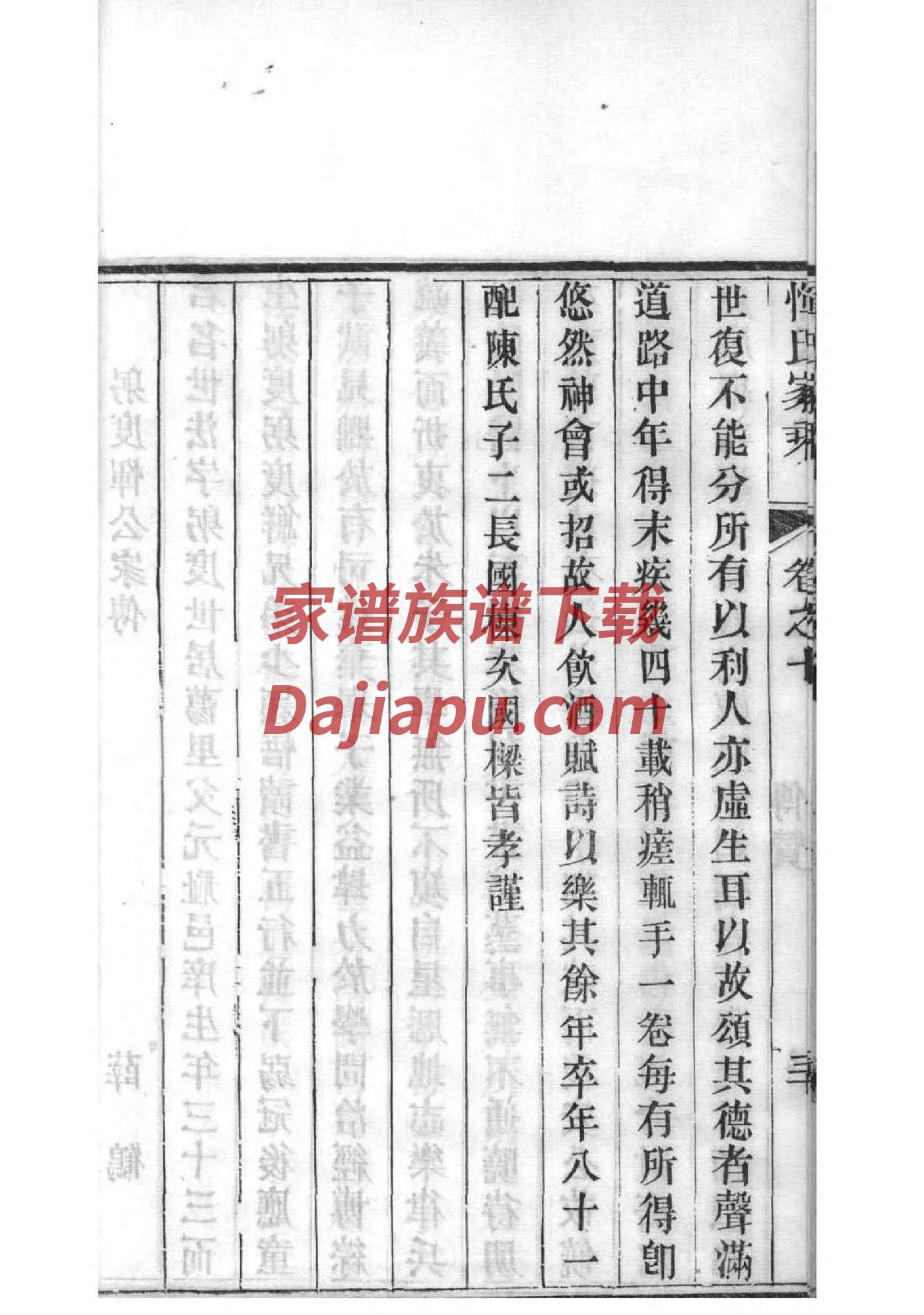 现代家谱样本