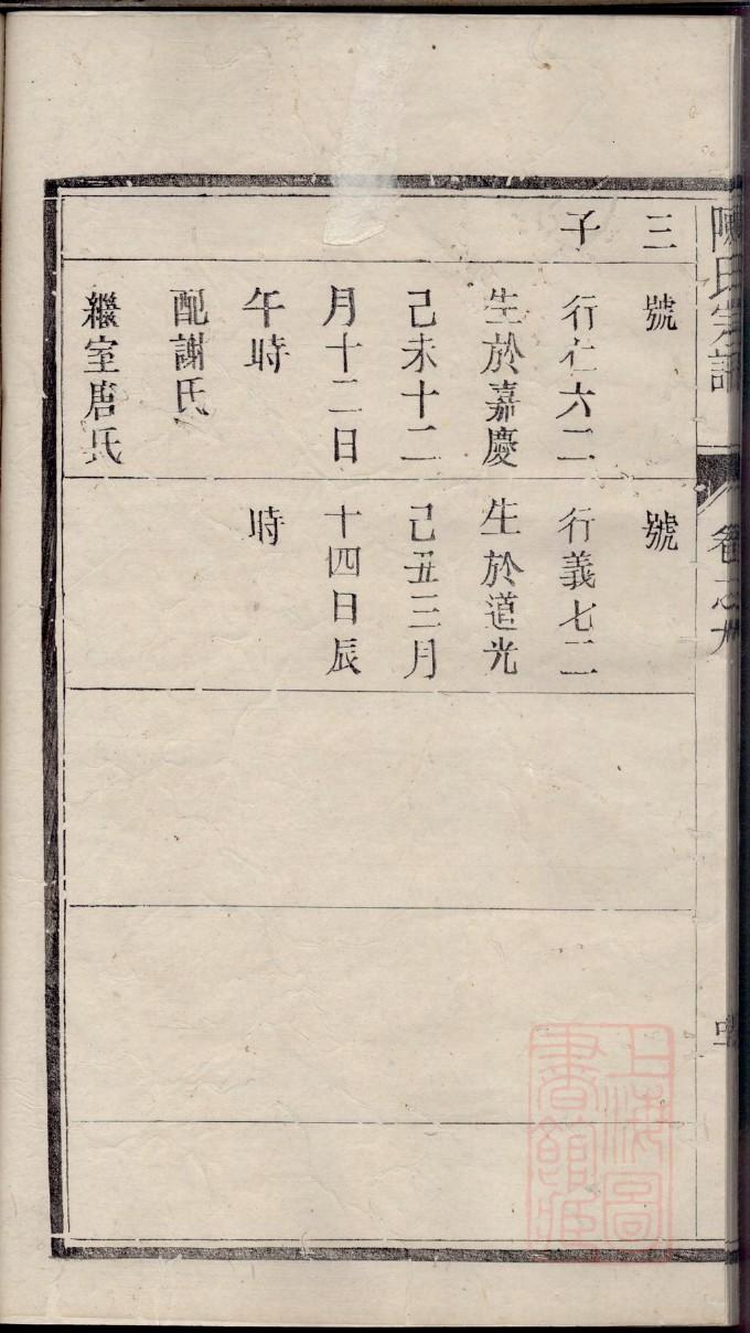家族家谱情况调查表