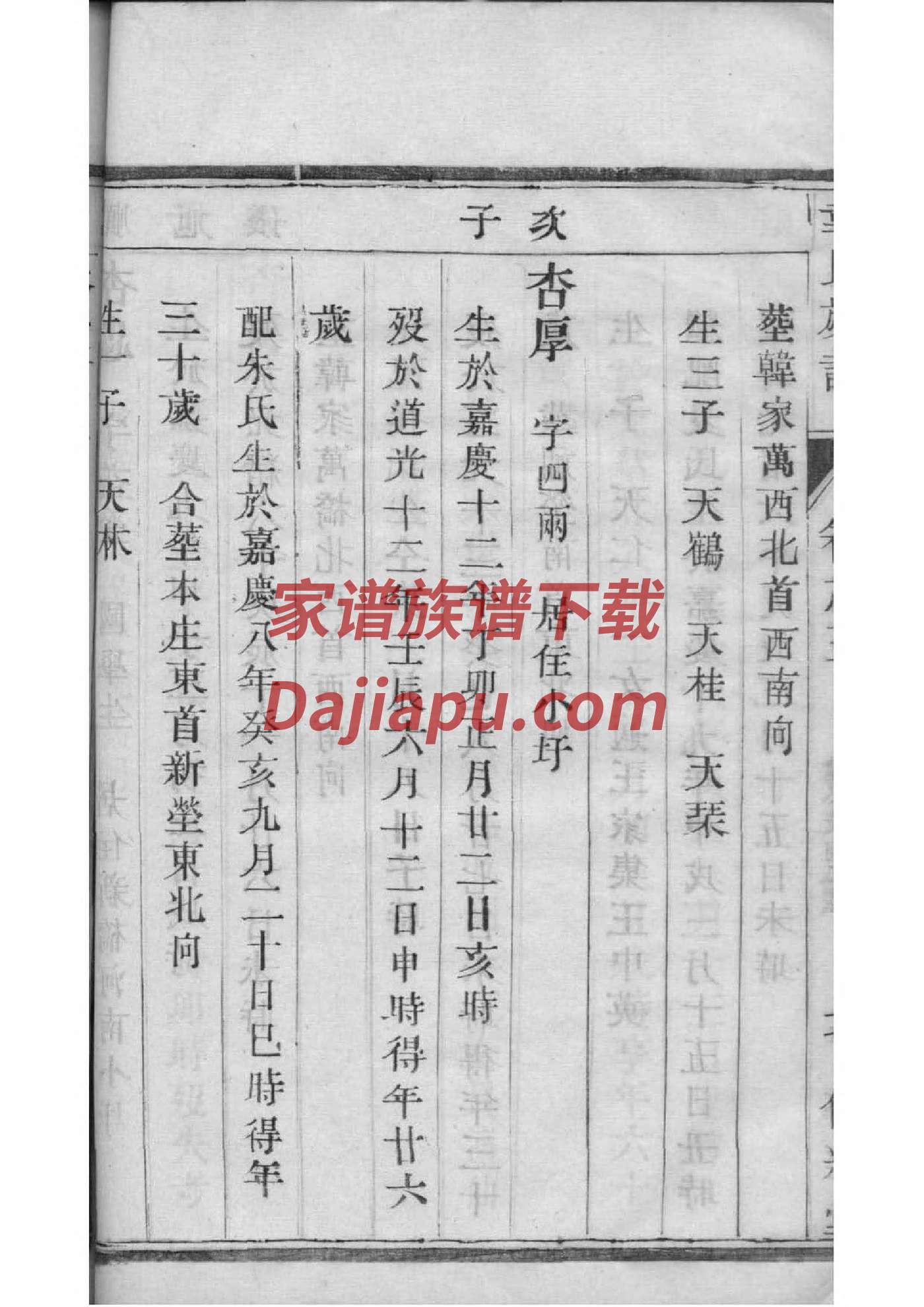 家谱印刷费用