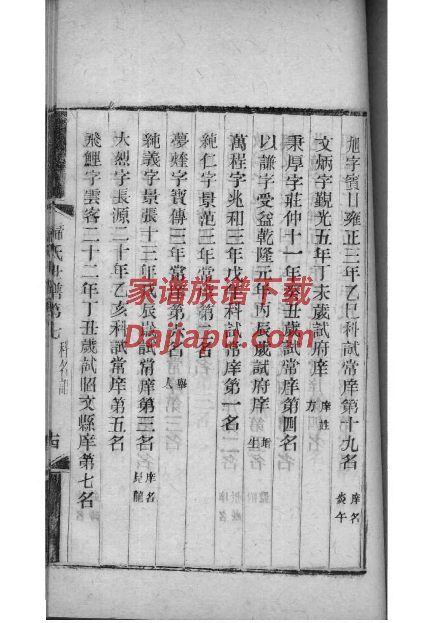和姓辈分排行世系表