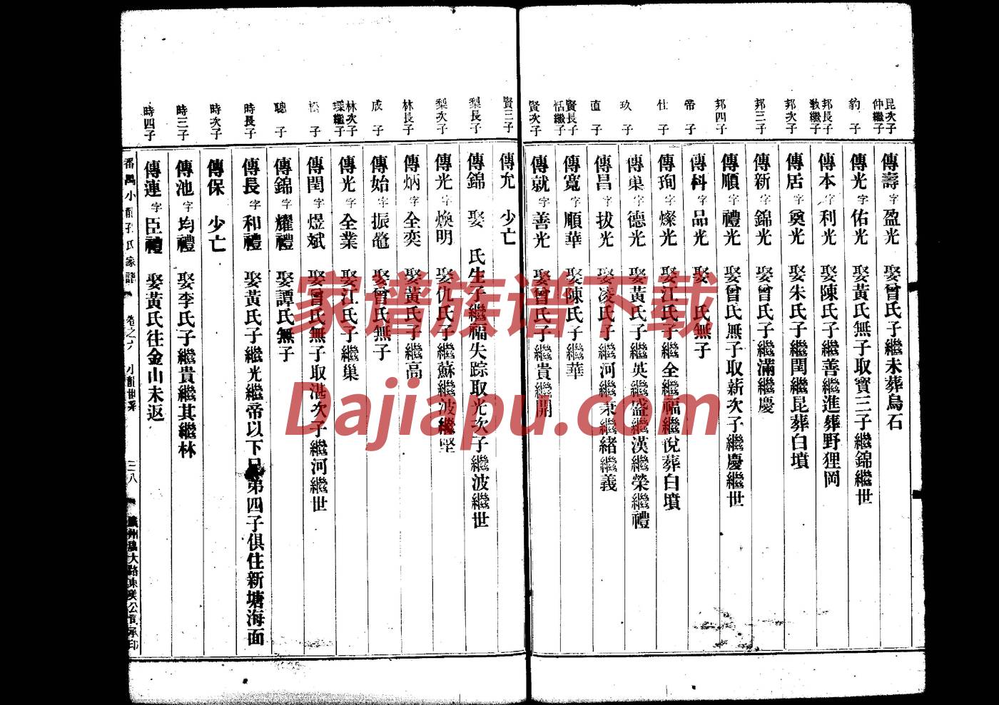 俄其曲比族谱