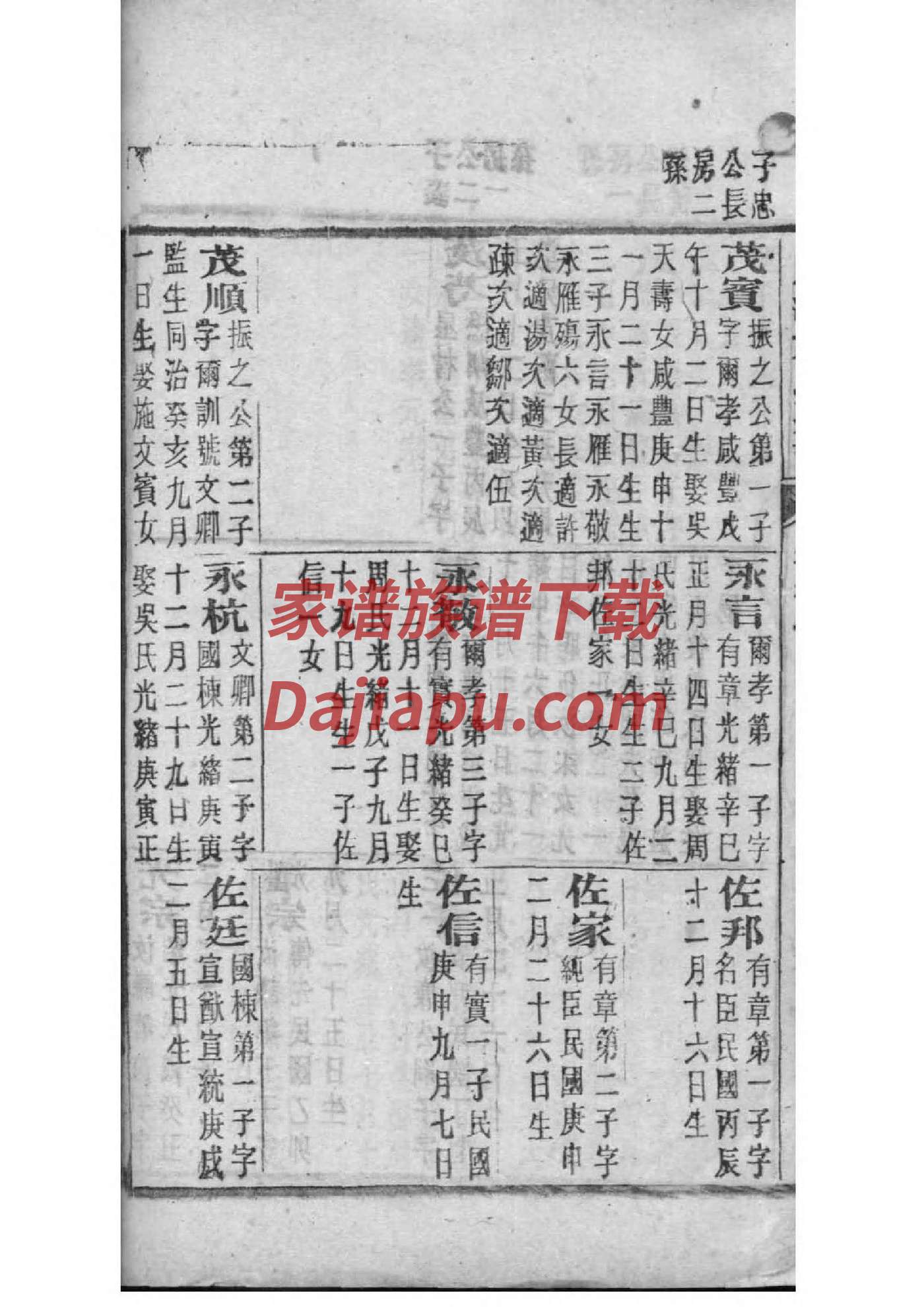 邓姓家谱辈分