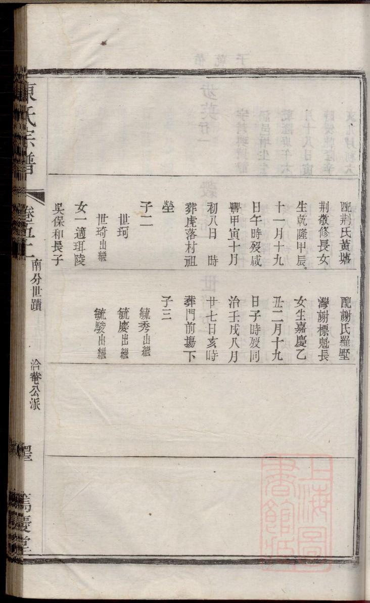 来氏族谱