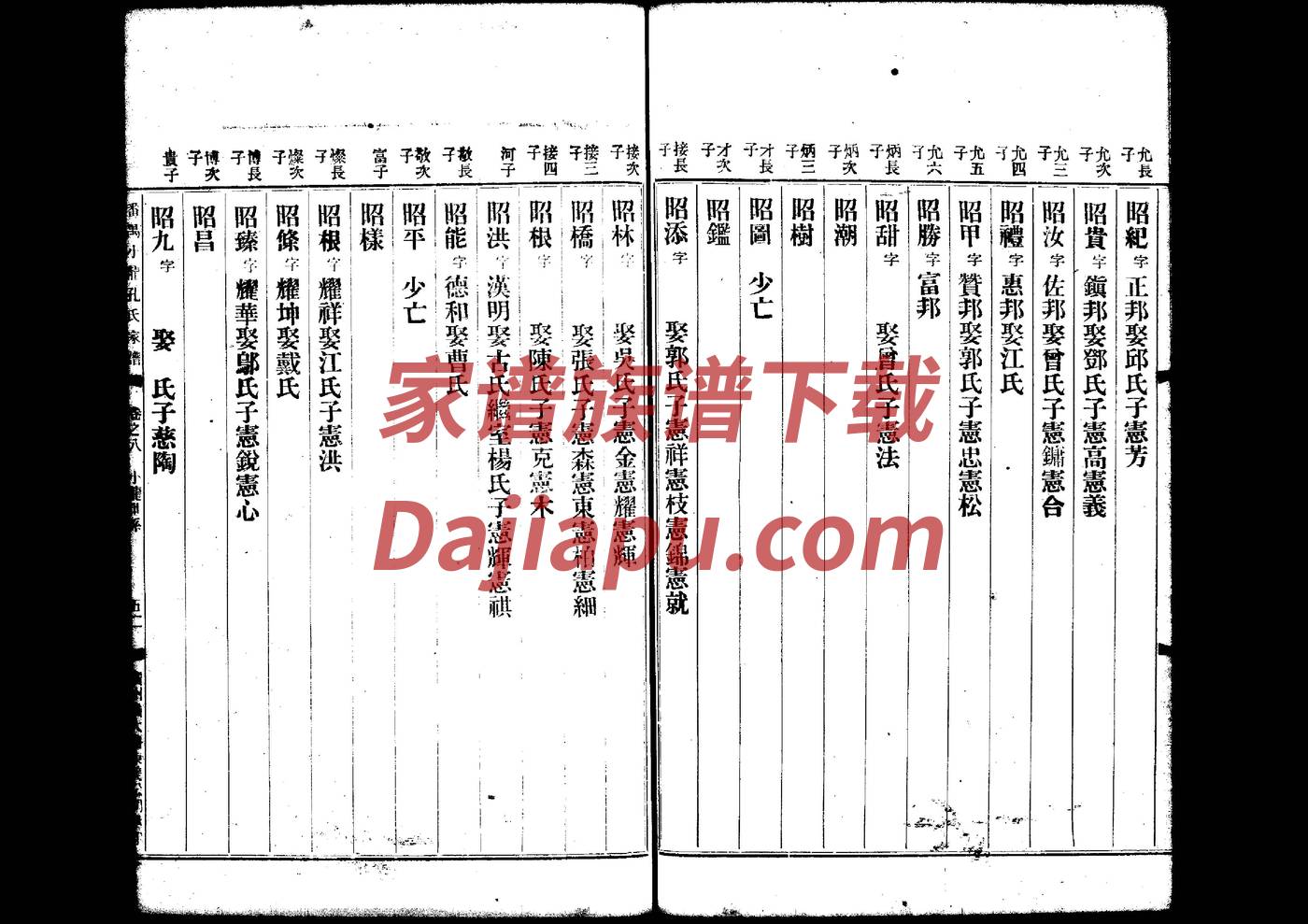 贾氏家谱字辈100字