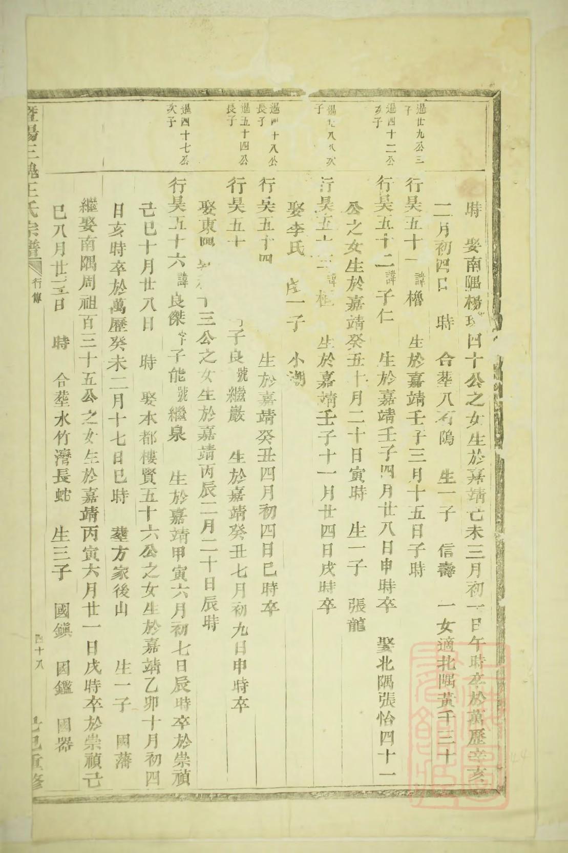 颉姓辈分排行世系表