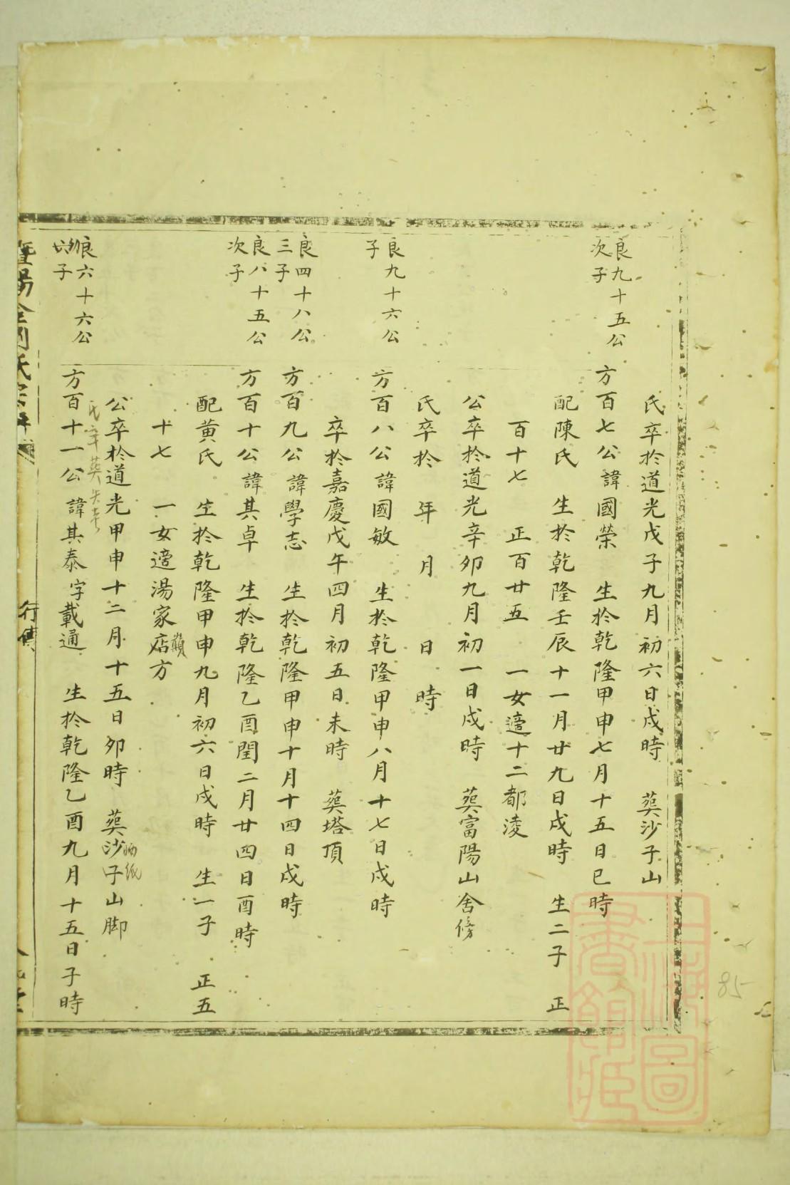 鄢姓家谱全部辈分大全