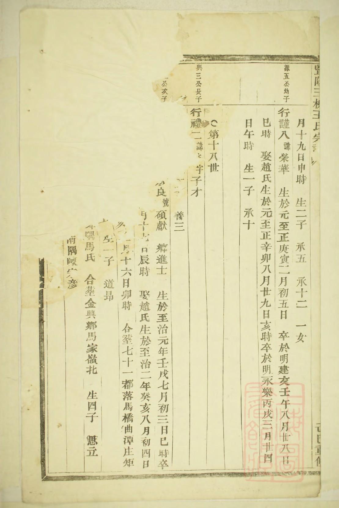 张姓辈分家谱