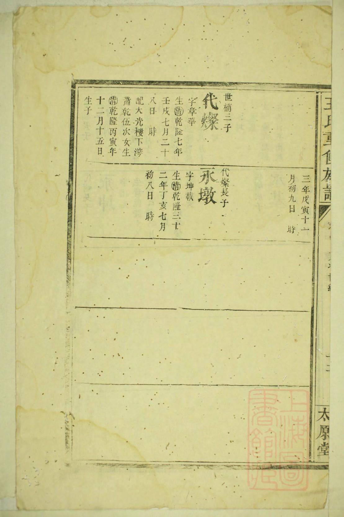 尚姓族谱