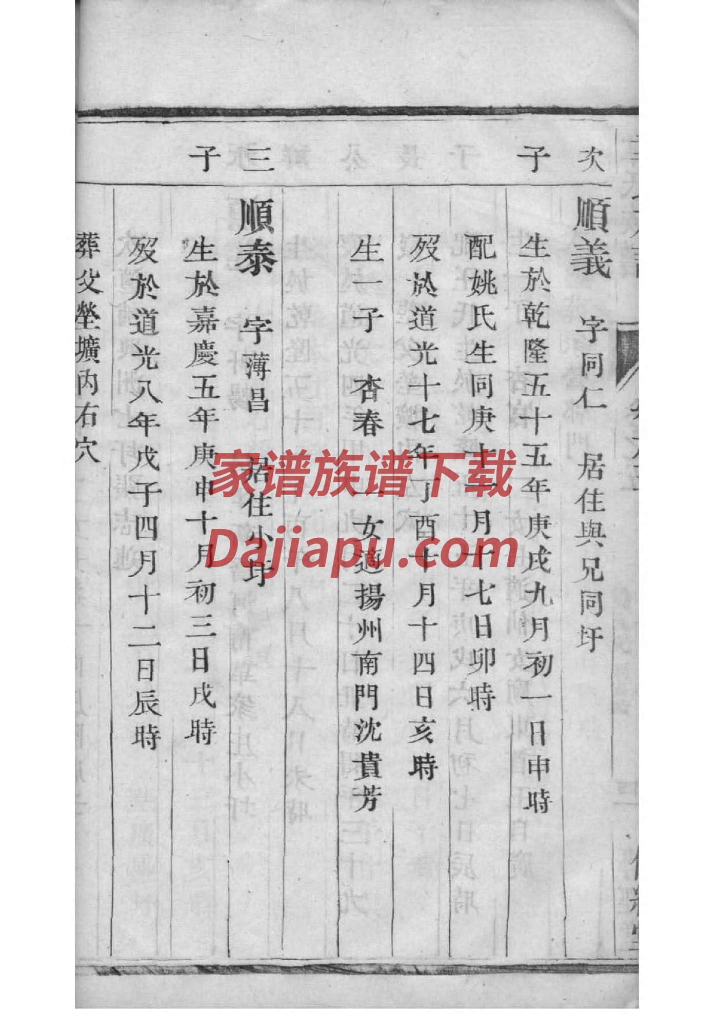 商丘乔氏家谱