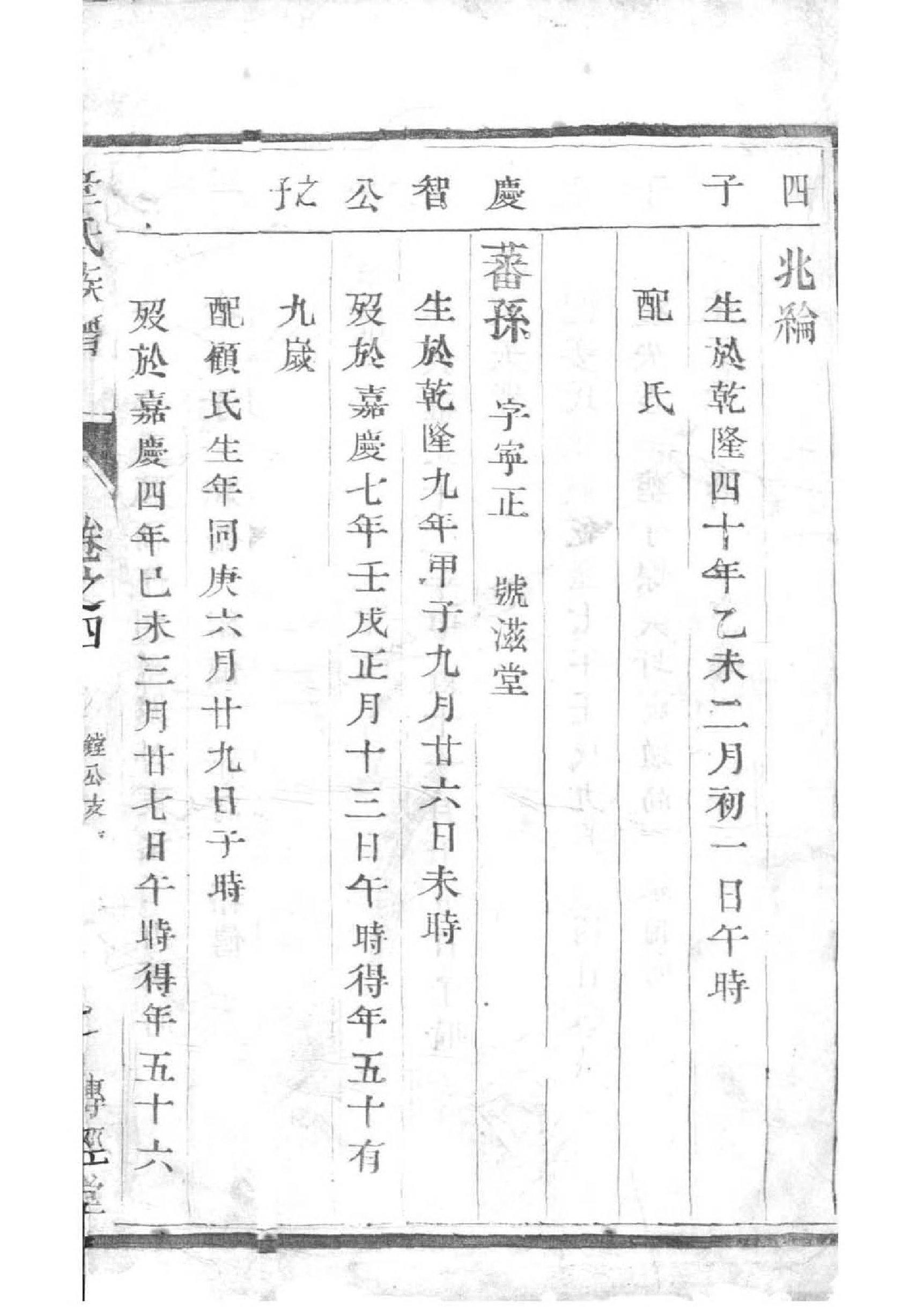 家谱范例