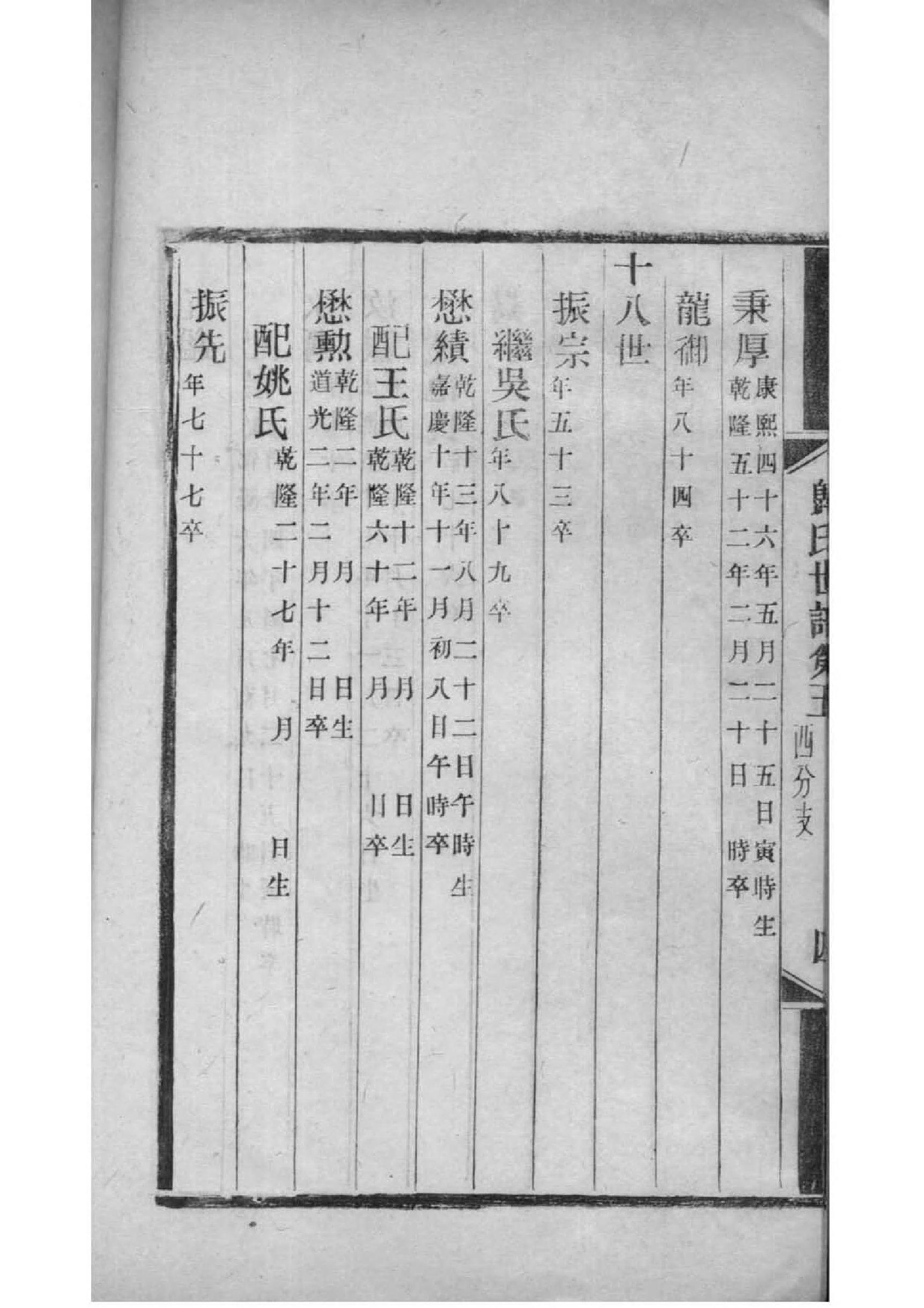 古氏族谱