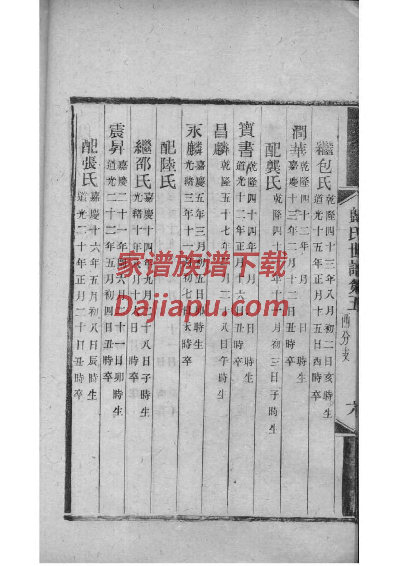 录氏家谱字辈大全集