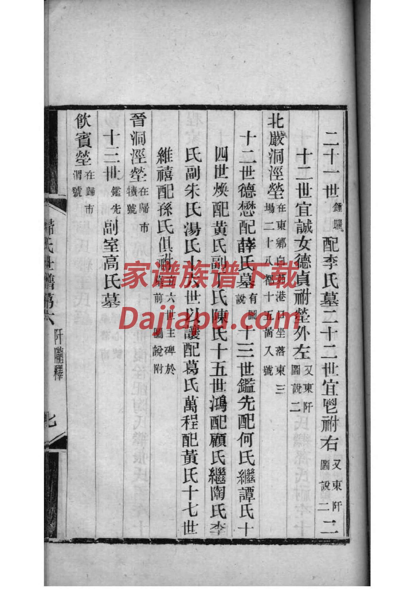 谷家家谱