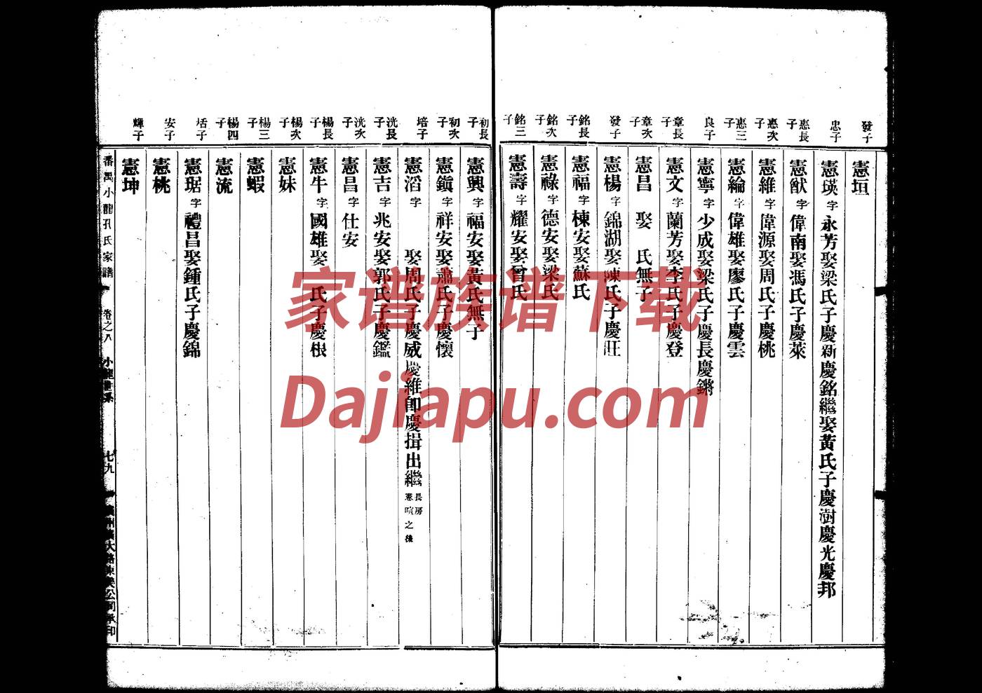 哈氏家谱24个辈分