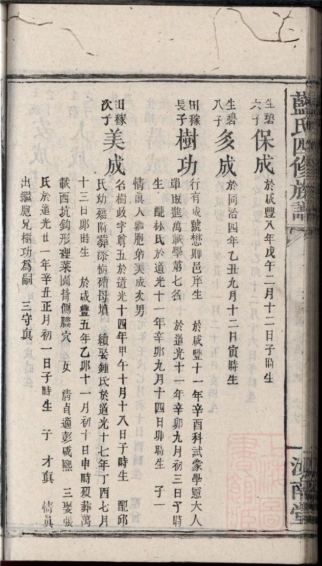 麦氏族谱