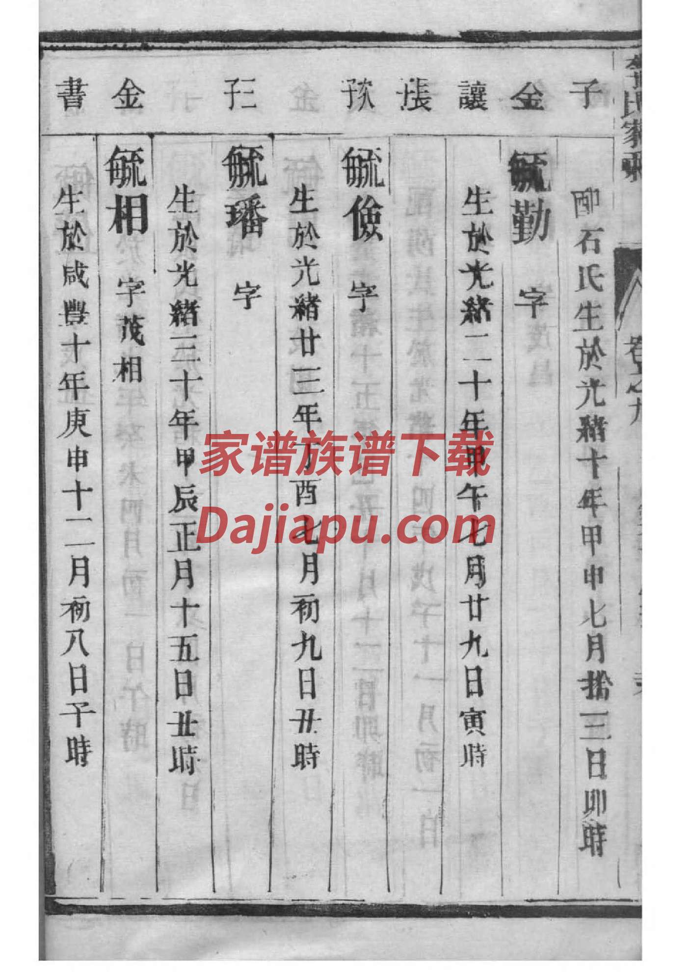 谬氏族谱字辈大全