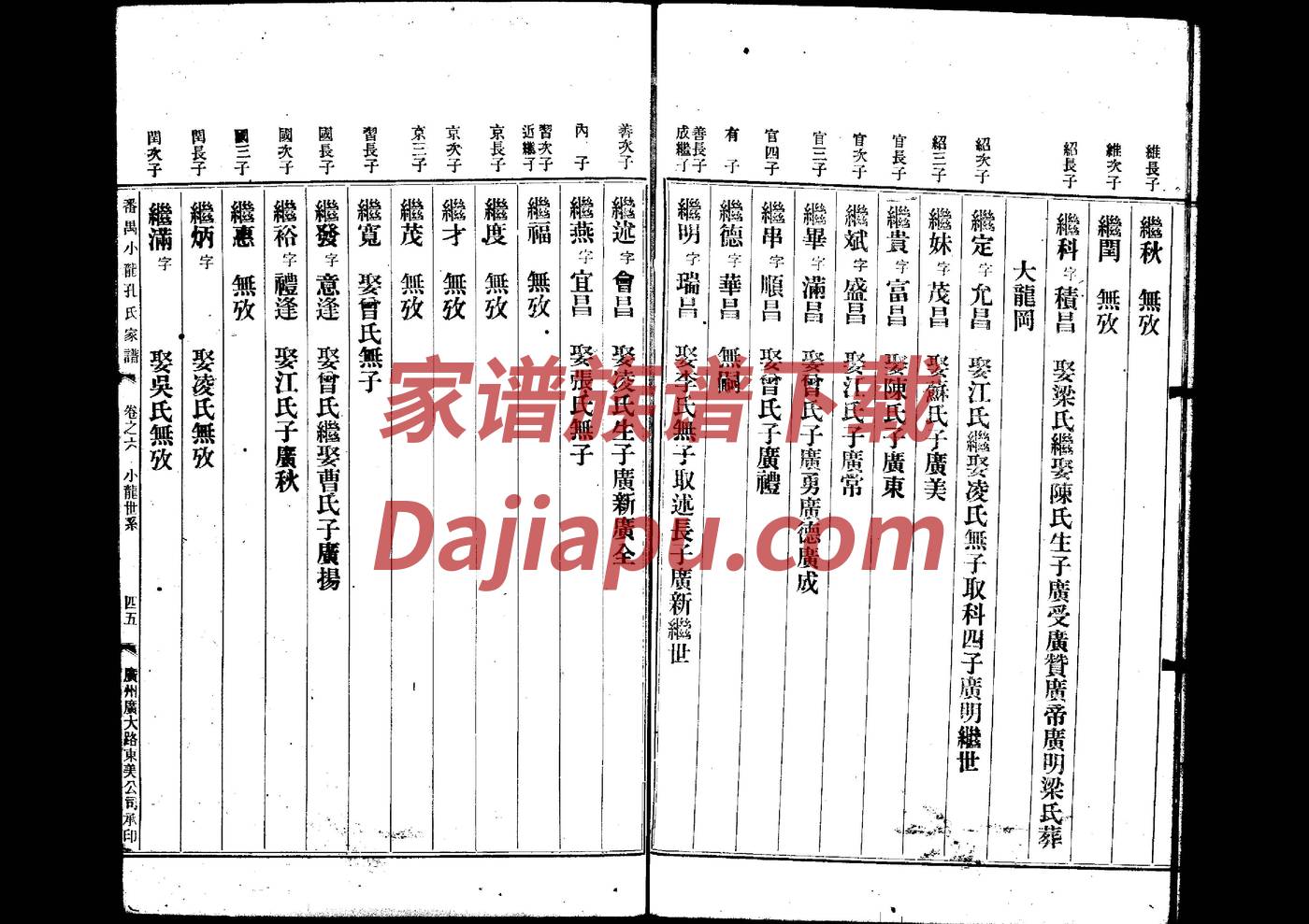 郇氏家谱查询一览表
