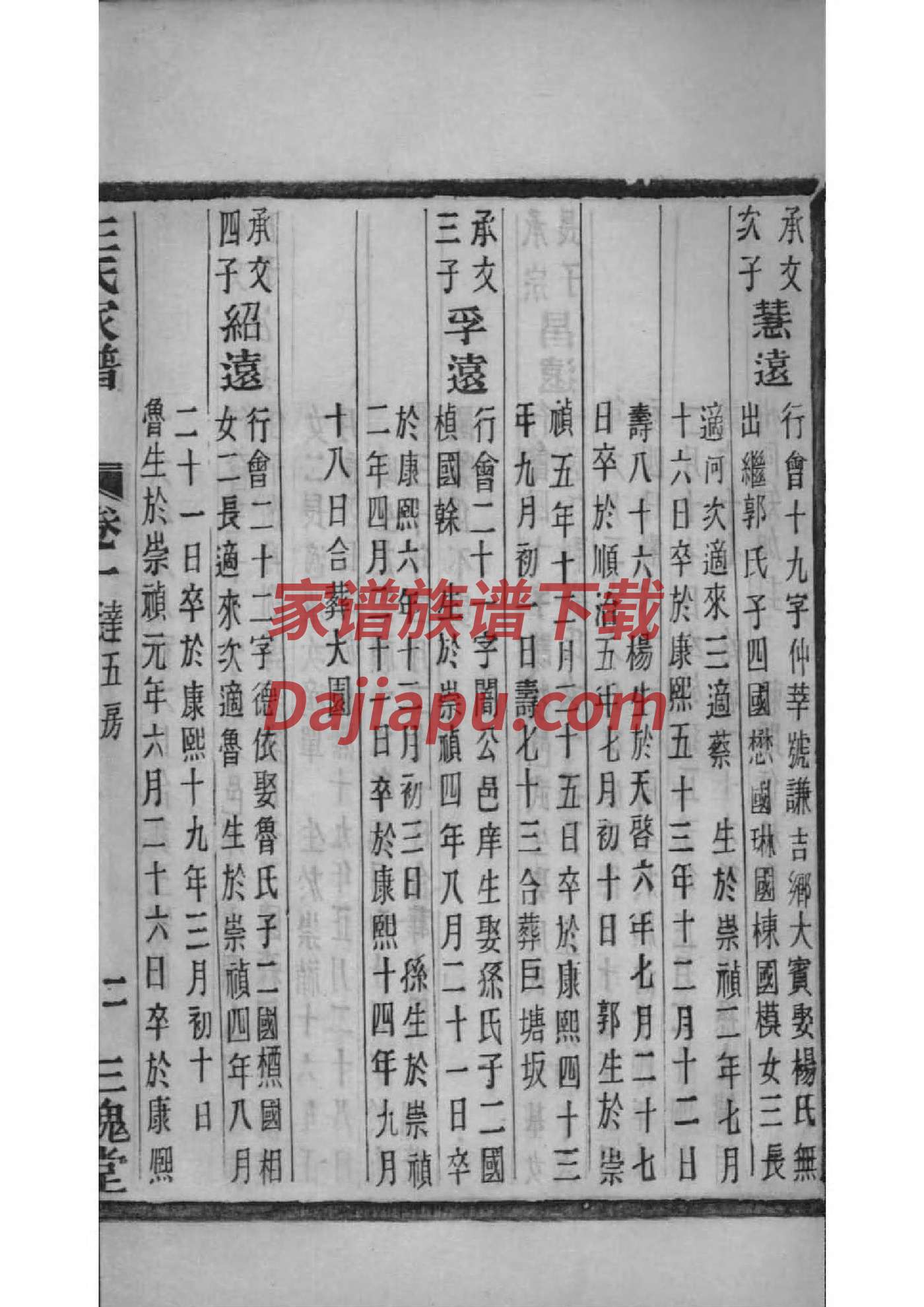 杞氏族谱在哪里看