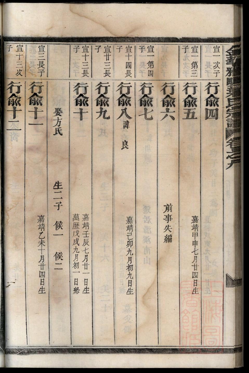 叶家家谱蜗牛