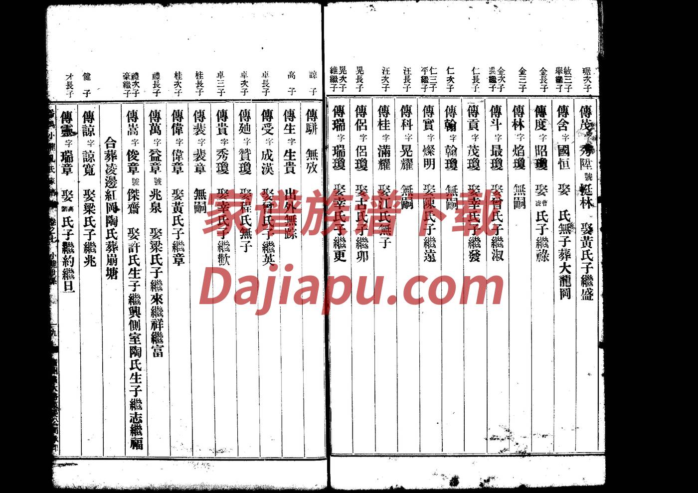 北氏家谱字辈大全集