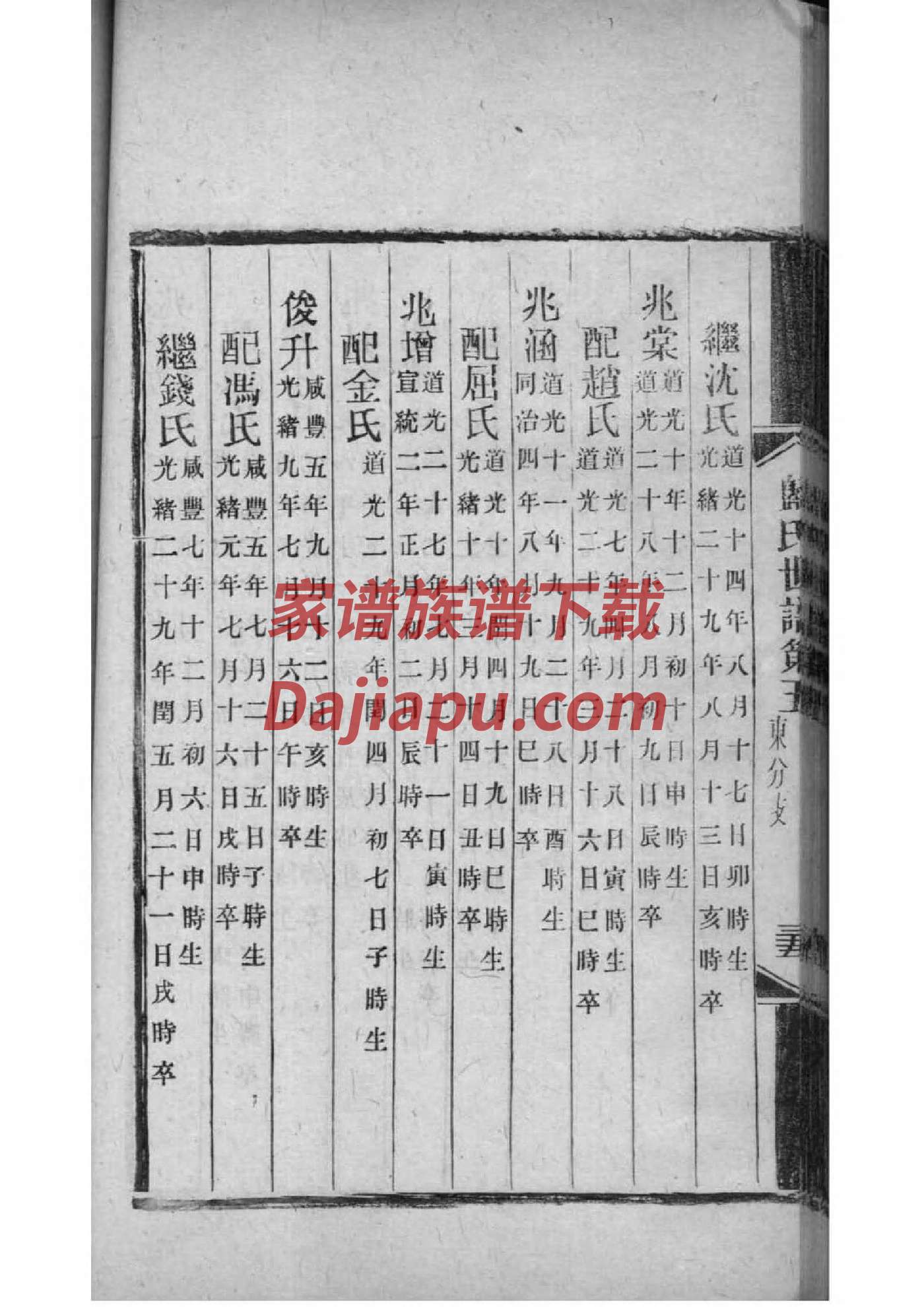 徐氏族谱辈分排名