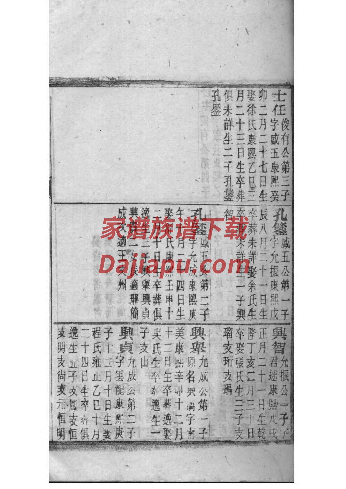家谱怎么写范文