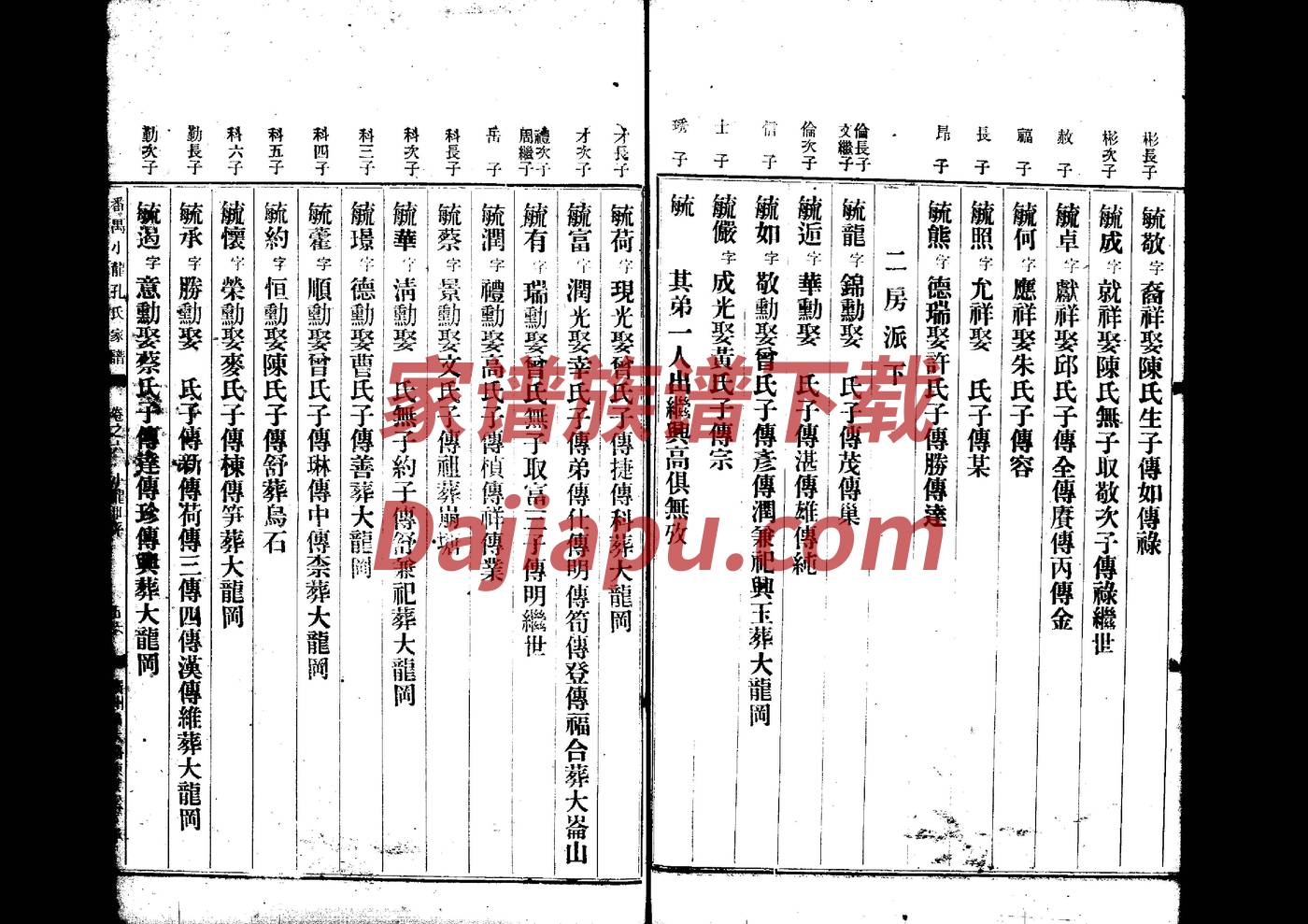 爱新觉罗族谱排字