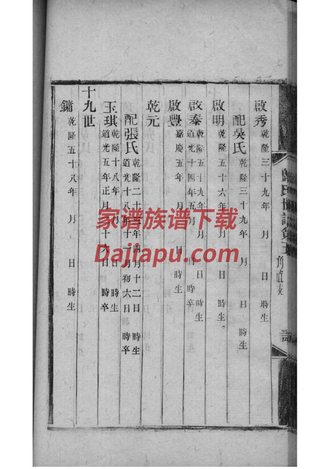 逄氏族谱