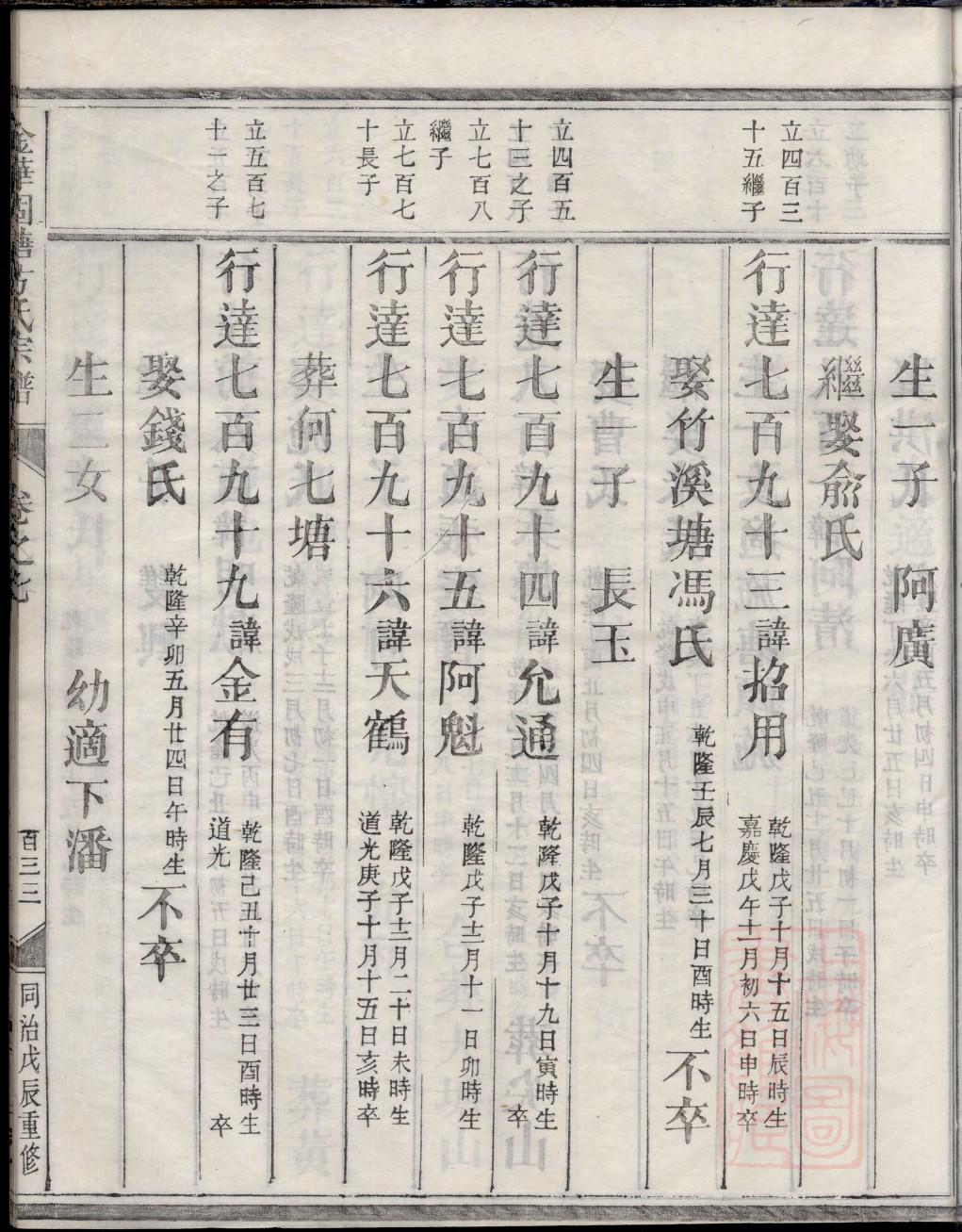 义乌龚姓族谱