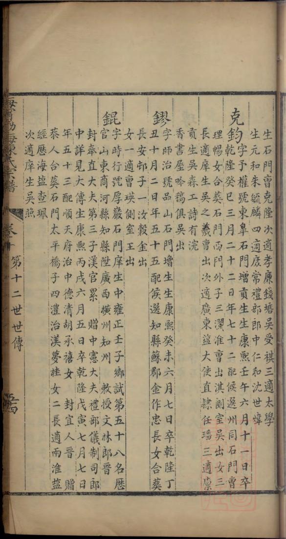 岑氏族谱