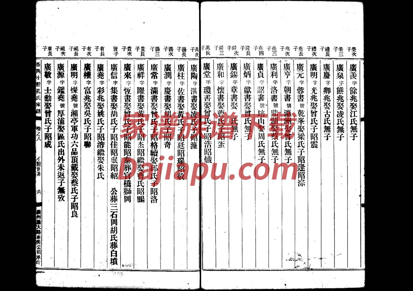 孔家家谱77字辈