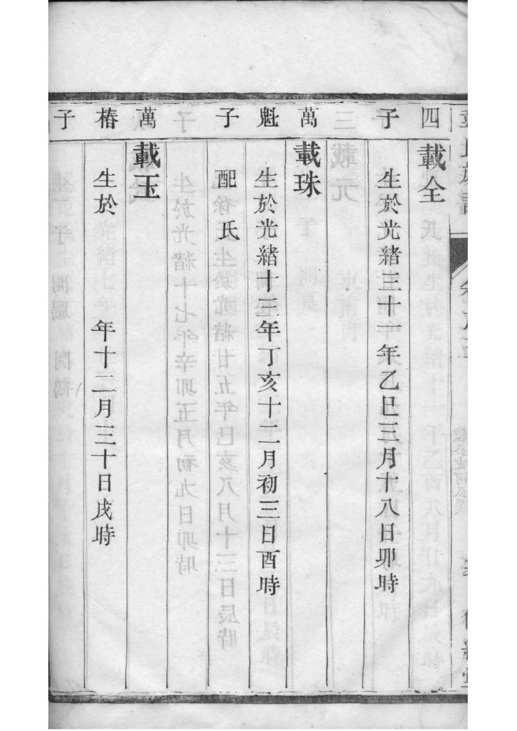 储氏家谱辈分