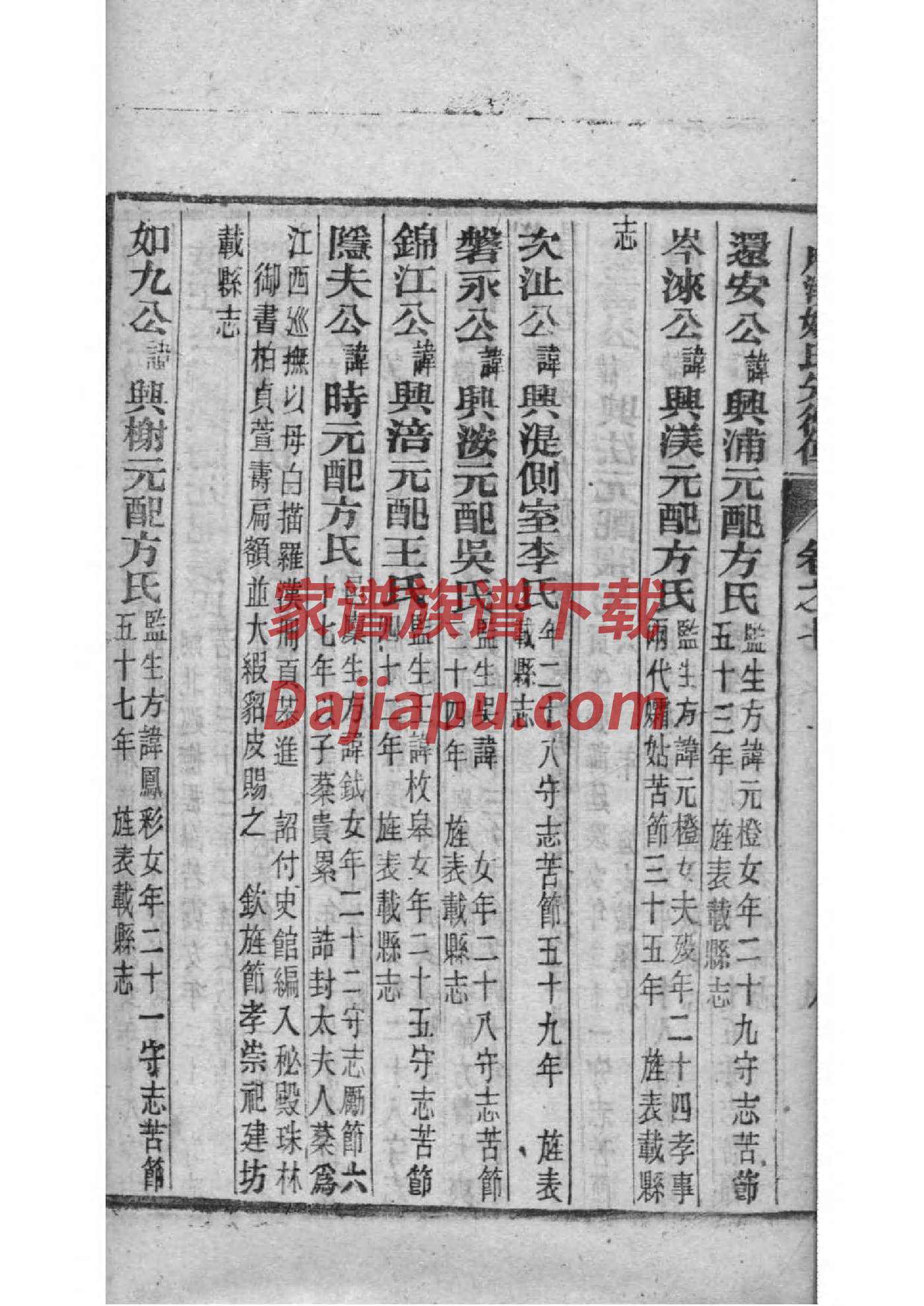 杞氏辈分表