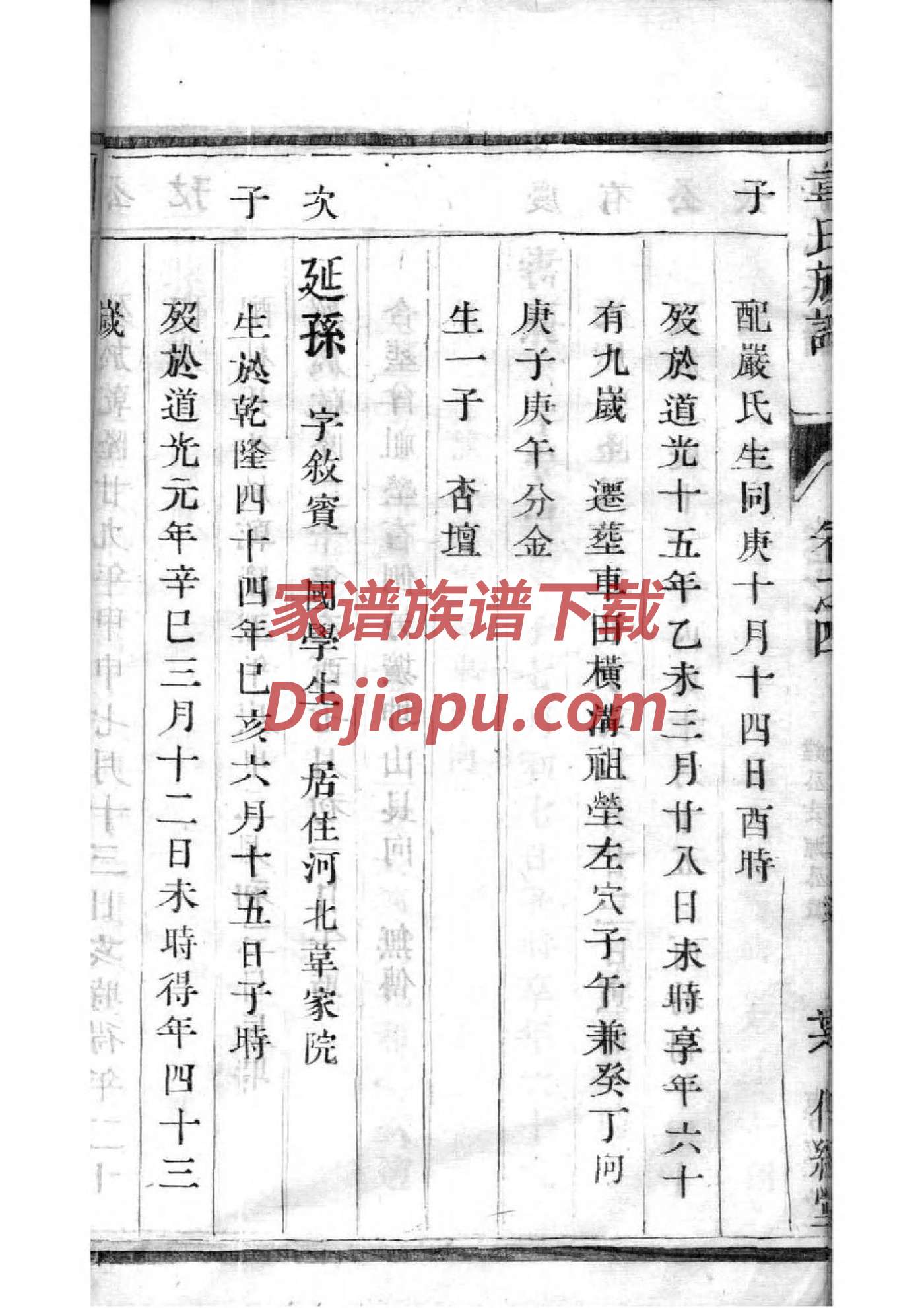 咸氏家谱查询一览表