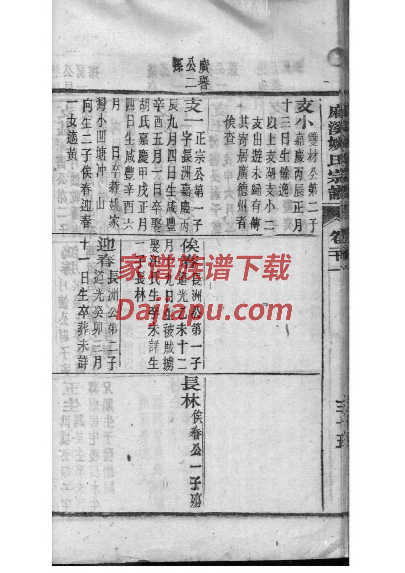 王氏家谱世永克长